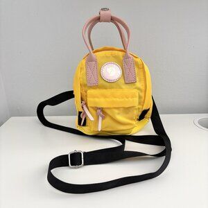 Acne Studios x Fjallraven Kanken Mini Clutch Backpack Bag Yellow Dandelion Pink